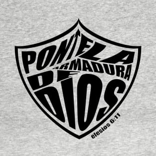 Ponte la armadura de Dios - Negro T-Shirt